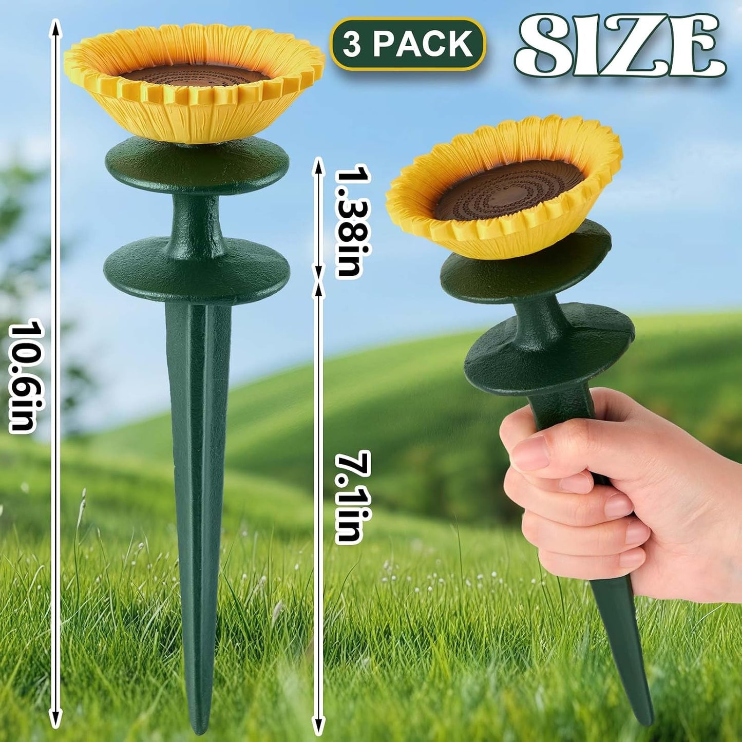 3 Pcs Colorful Butterfly Garden Hose Guide Stakes, Heavy Duty Decorative Antique Black Cast Iron Metal Hose Guides, Plant Protector for Lawn Yard Flower Bed