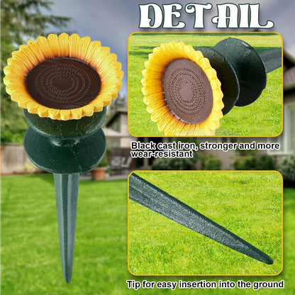 3 Pcs Colorful Butterfly Garden Hose Guide Stakes, Heavy Duty Decorative Antique Black Cast Iron Metal Hose Guides, Plant Protector for Lawn Yard Flower Bed