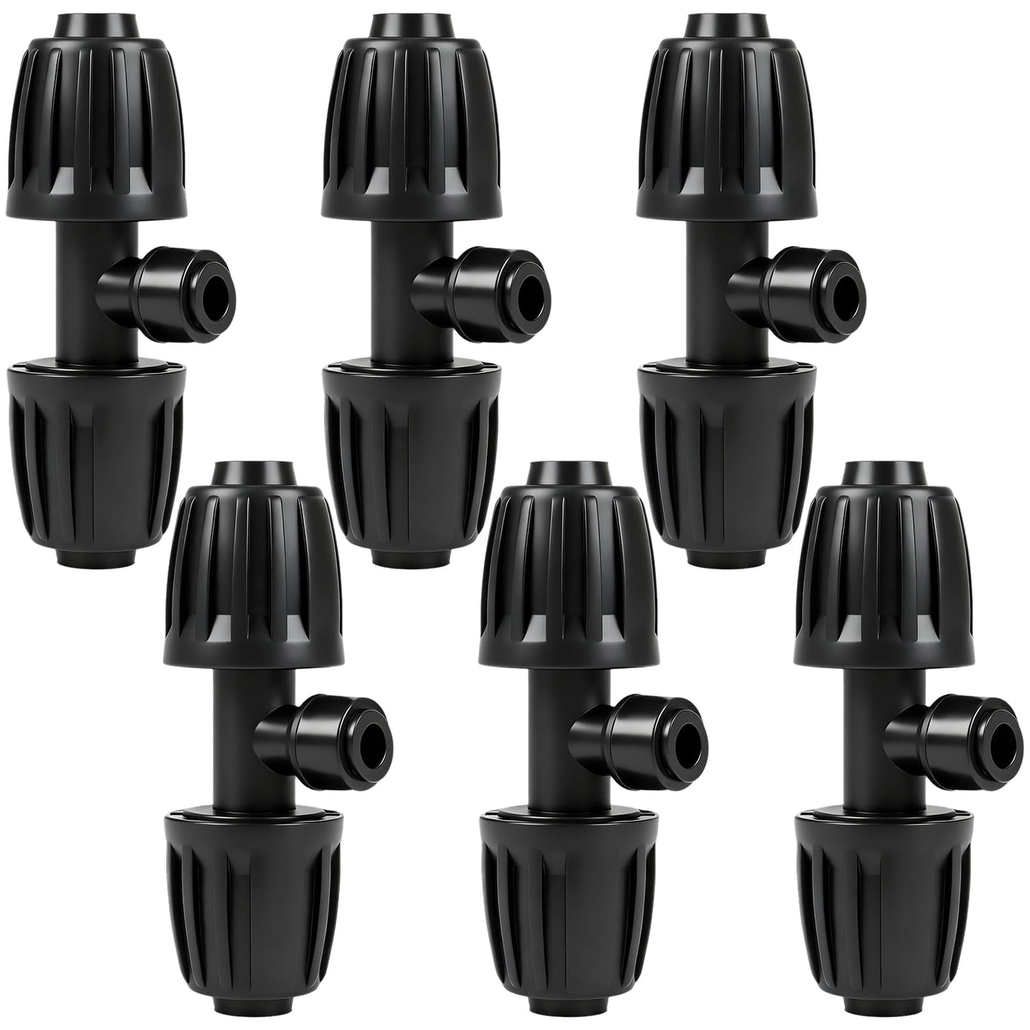 45 Pack Quick Connect 1/4 Inch Drip Irrigation Fittings Kit, 1/4" Dripline Push-to-Fit Connectors Assortment for 1/4-Inch Drip Tube for Garden Sprinkler Systems