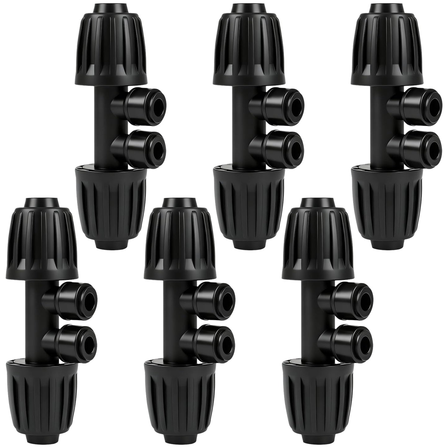 45 Pack Quick Connect 1/4 Inch Drip Irrigation Fittings Kit, 1/4" Dripline Push-to-Fit Connectors Assortment for 1/4-Inch Drip Tube for Garden Sprinkler Systems