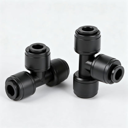 45 Pack Quick Connect 1/4 Inch Drip Irrigation Fittings Kit, 1/4" Dripline Push-to-Fit Connectors Assortment for 1/4-Inch Drip Tube for Garden Sprinkler Systems