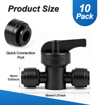 45 Pack Quick Connect 1/4 Inch Drip Irrigation Fittings Kit, 1/4" Dripline Push-to-Fit Connectors Assortment for 1/4-Inch Drip Tube for Garden Sprinkler Systems