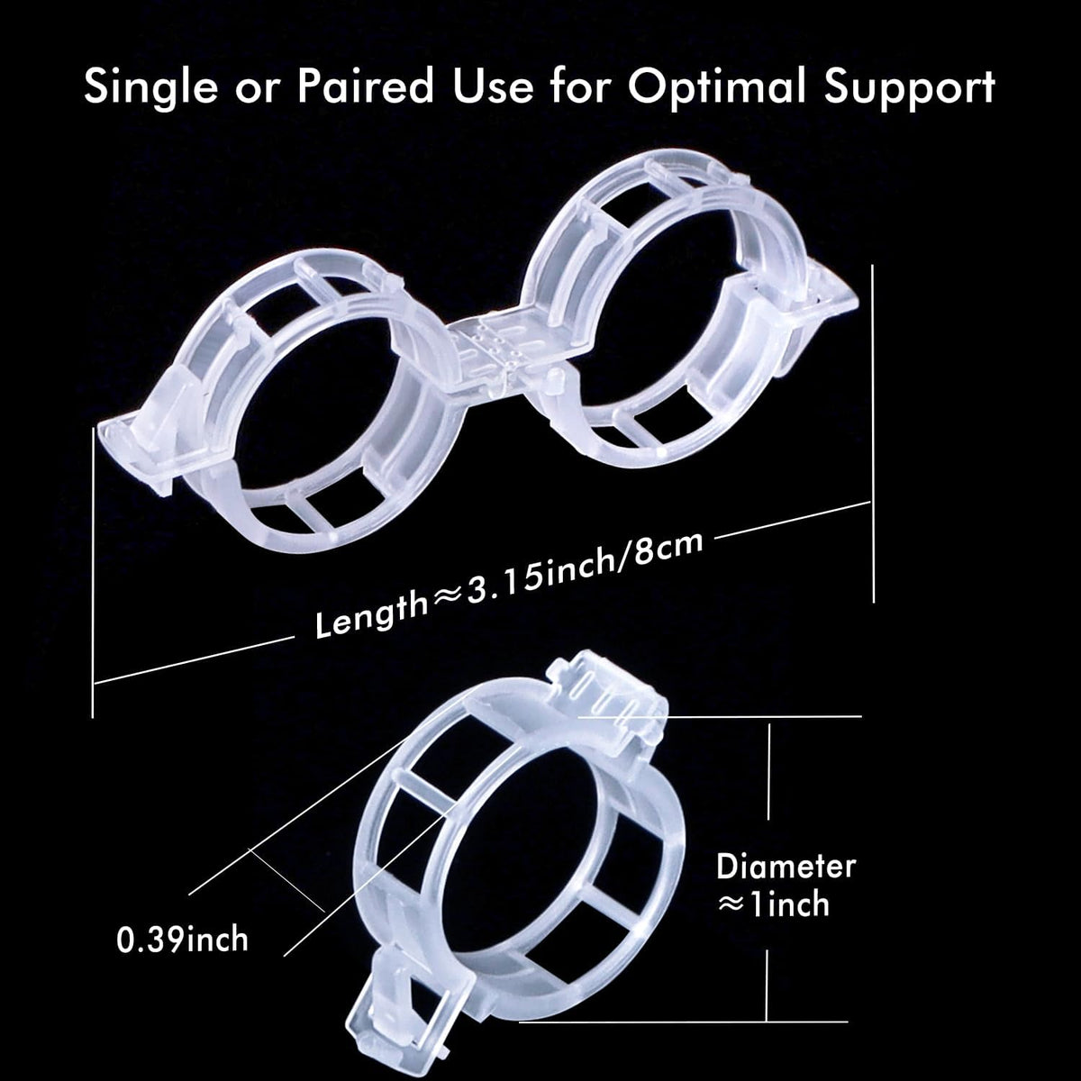 Tomato Clips for String Trellis - Plant Support Trellis Clip for Climbing Plants Garden Vegetables, Bulk Vine & Tomato Plant Clips (White-100Pcs)