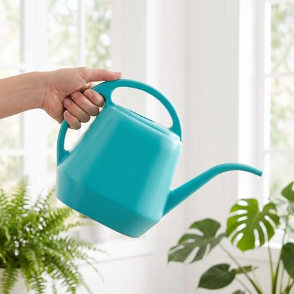 Plastic Watering Can, Bright Blue, 1-Gallon