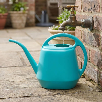 Plastic Watering Can, Bright Blue, 1-Gallon