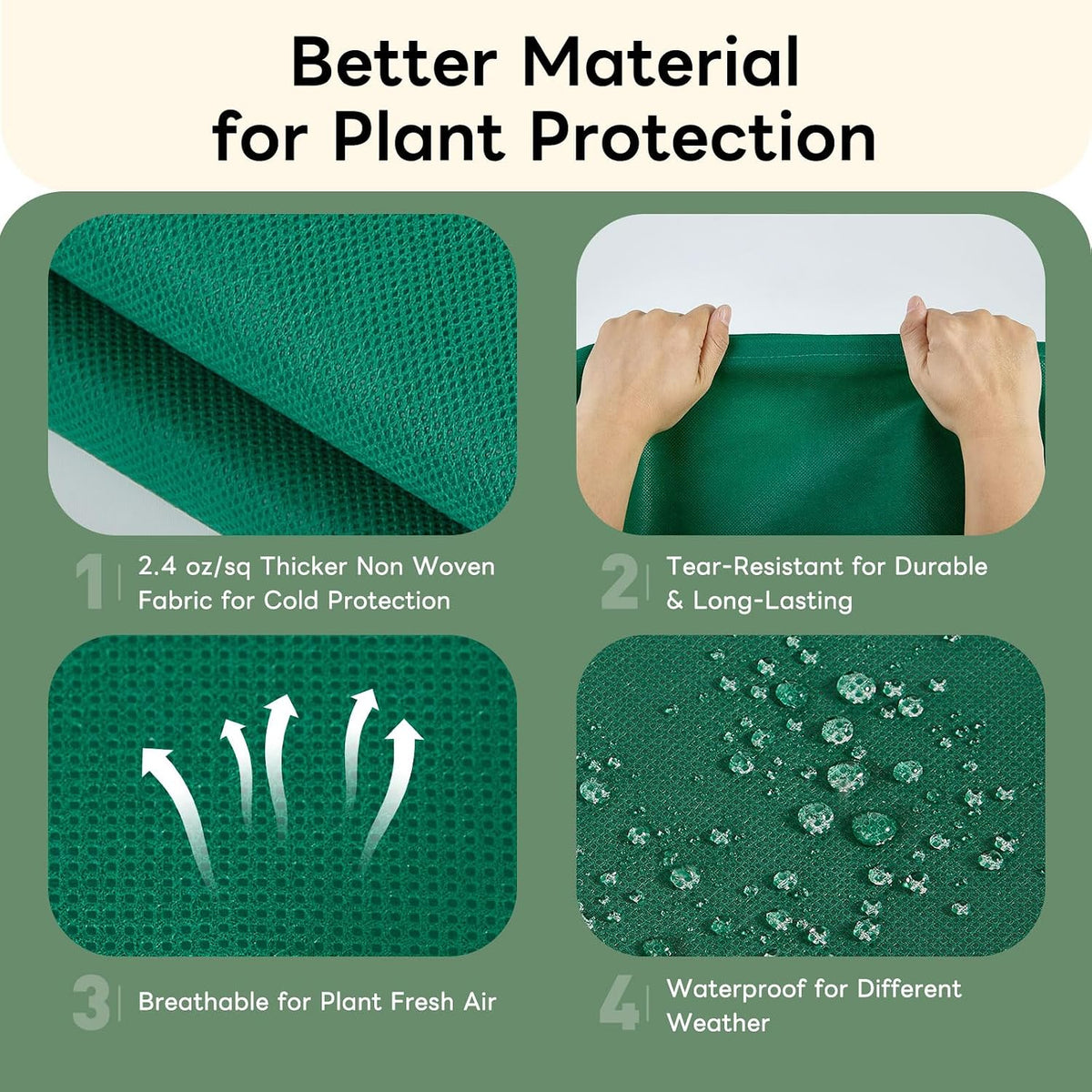 Plant Covers Freeze Protection 23.6" W X 31.5" H Thicker Outdoor Winter Frost Cloths Blankets with Zipper Drawstring, 2 Packs Reusable Garden Tree Cover Bags for Cold Weather Fruit Tree Shrub Potted