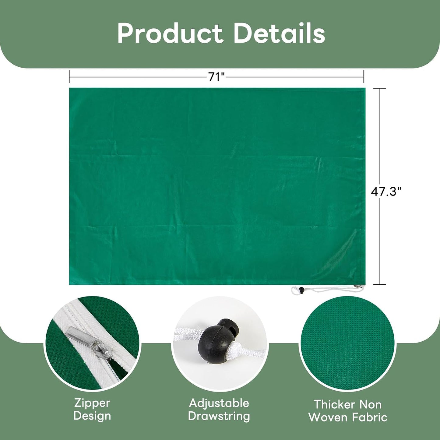 Plant Covers Freeze Protection 23.6" W X 31.5" H Thicker Outdoor Winter Frost Cloths Blankets with Zipper Drawstring, 2 Packs Reusable Garden Tree Cover Bags for Cold Weather Fruit Tree Shrub Potted