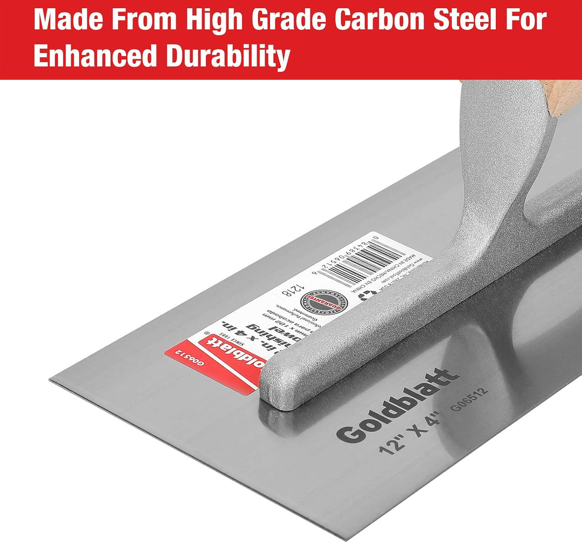 3 Pieces Carbon Steel Plaster & Drywall Trowel Set for Concrete