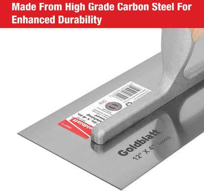 3 Pieces Carbon Steel Plaster & Drywall Trowel Set for Concrete