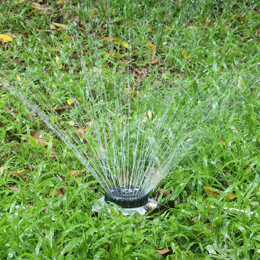 Turret Pattern Sprinkler on Metal Base, 9-Pattern Lawn Sprinkler