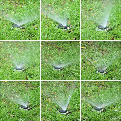 Turret Pattern Sprinkler on Metal Base, 9-Pattern Lawn Sprinkler
