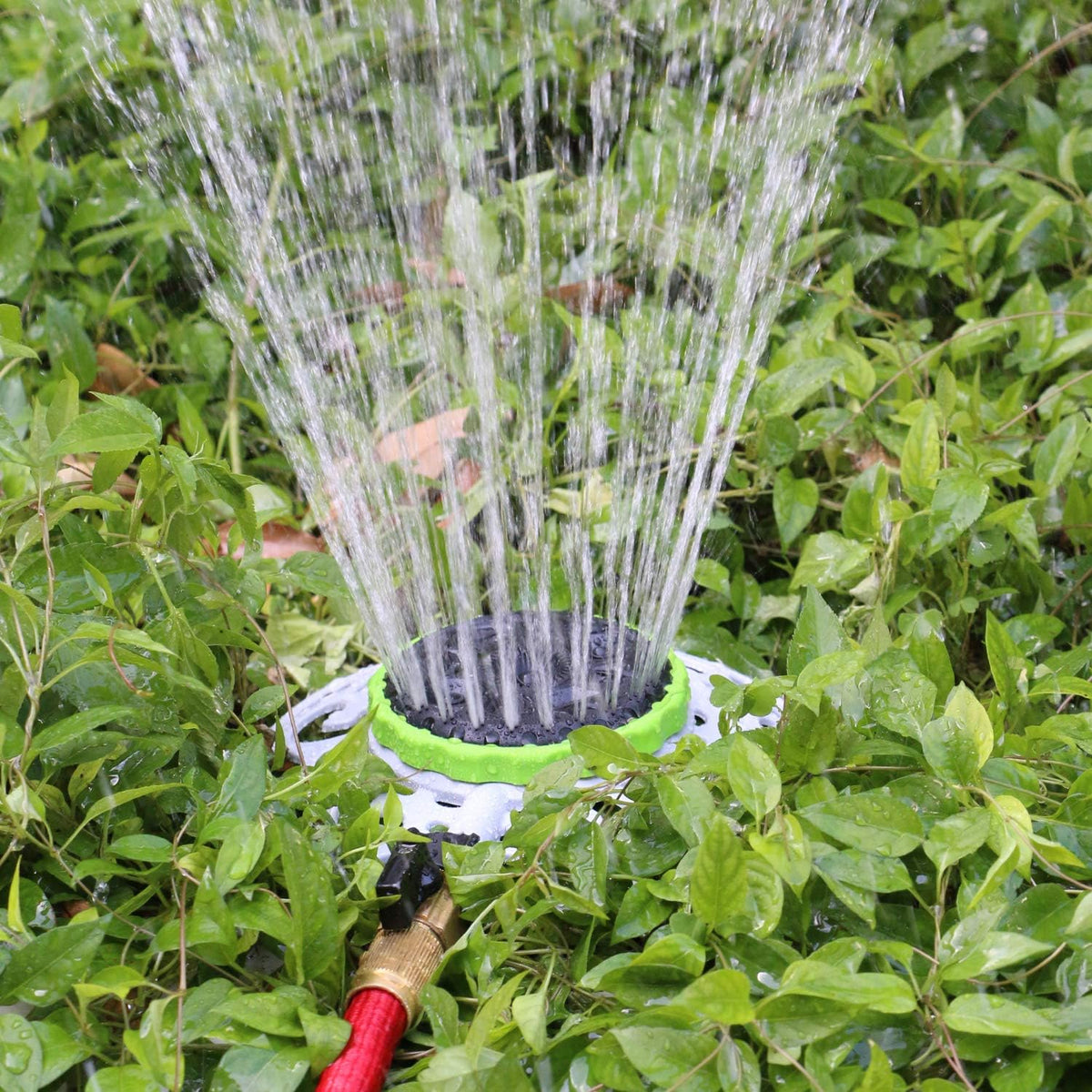 Turret Pattern Sprinkler on Metal Base, 9-Pattern Lawn Sprinkler