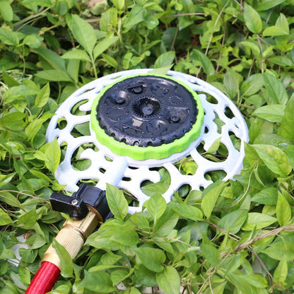 Turret Pattern Sprinkler on Metal Base, 9-Pattern Lawn Sprinkler