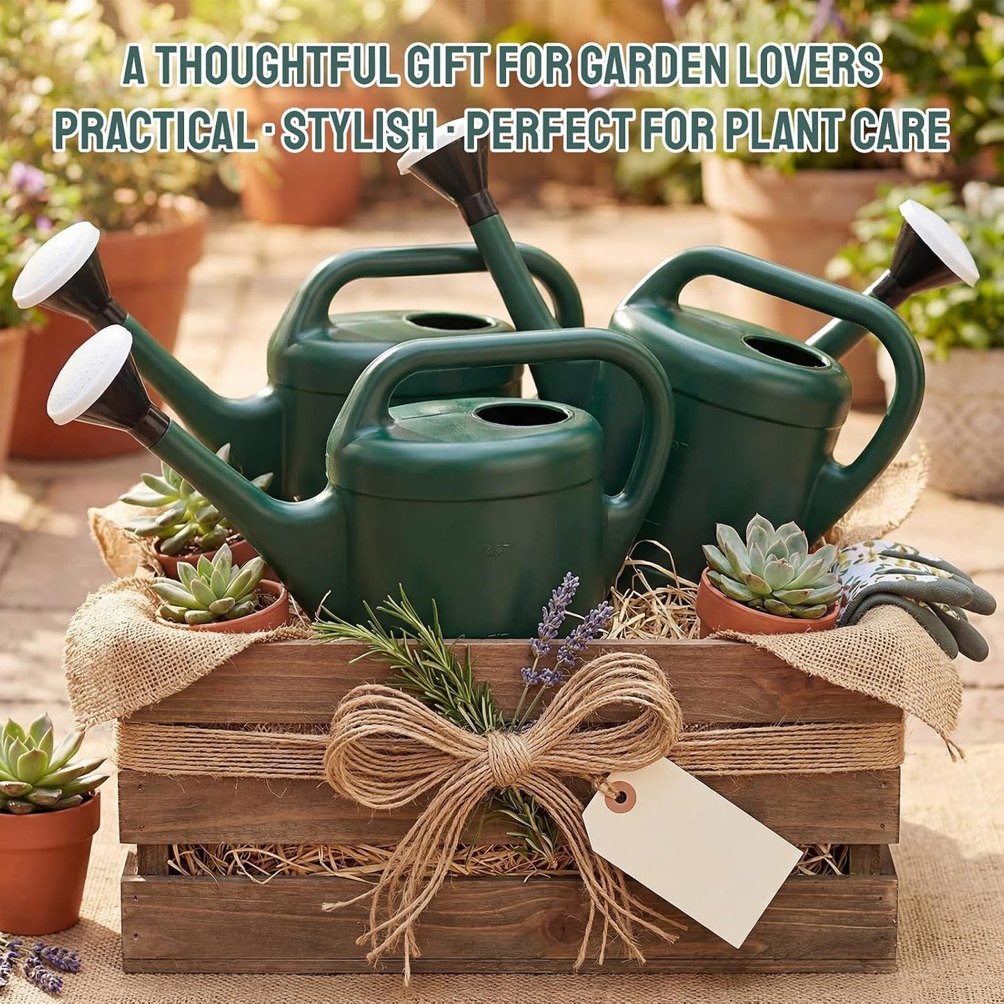 4 Pack 0.8 Gallon Watering Can for Outdoor Plants Garden Water Can with Removable Long Spout Sprinkler Head, Gardening Tool for Horticulture Classes Gift for Plant Lovers (Dark Green)