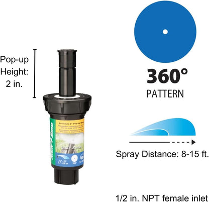 1804VAN Professional Pop-Up Sprinkler, Full Circle, 8-15 Feet, 4"