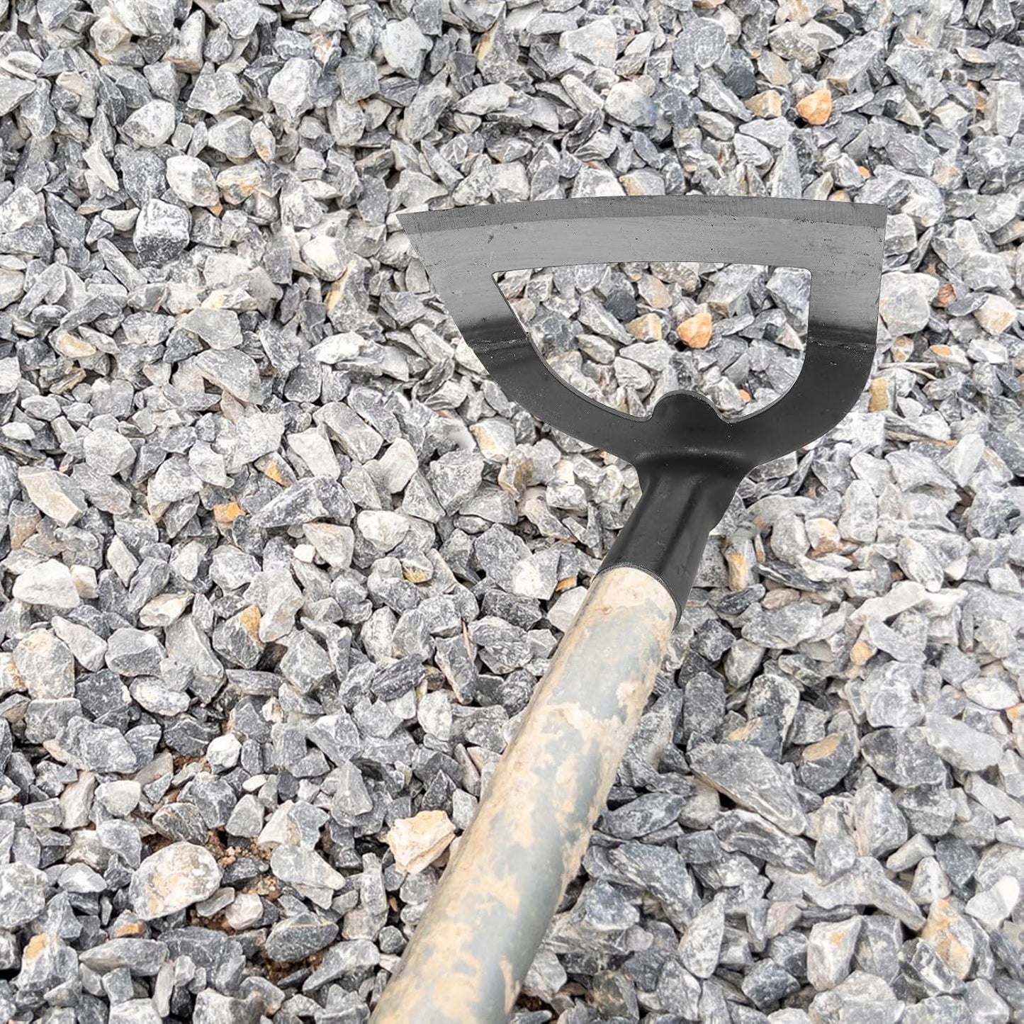 Hollow Hoe Garden Tool 8.38X6.69X4.80 Inch Heavy Duty Hand Tool for Weeding Soil Loosening Cultivating Backyard Gardening and Agriculture