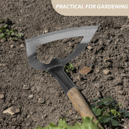 Hollow Hoe Garden Tool 8.38X6.69X4.80 Inch Heavy Duty Hand Tool for Weeding Soil Loosening Cultivating Backyard Gardening and Agriculture