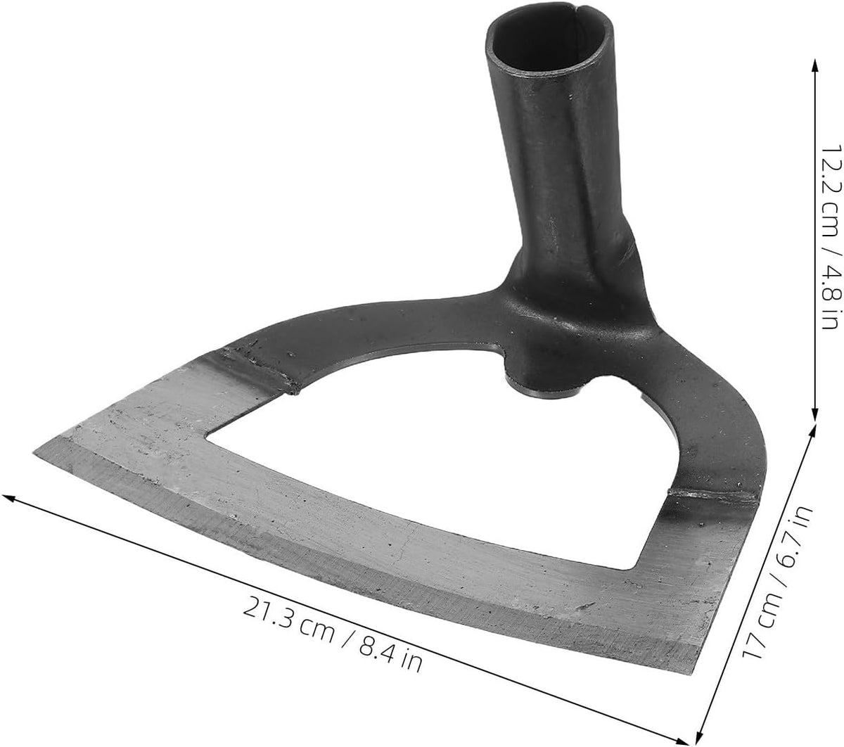 Hollow Hoe Garden Tool 8.38X6.69X4.80 Inch Heavy Duty Hand Tool for Weeding Soil Loosening Cultivating Backyard Gardening and Agriculture