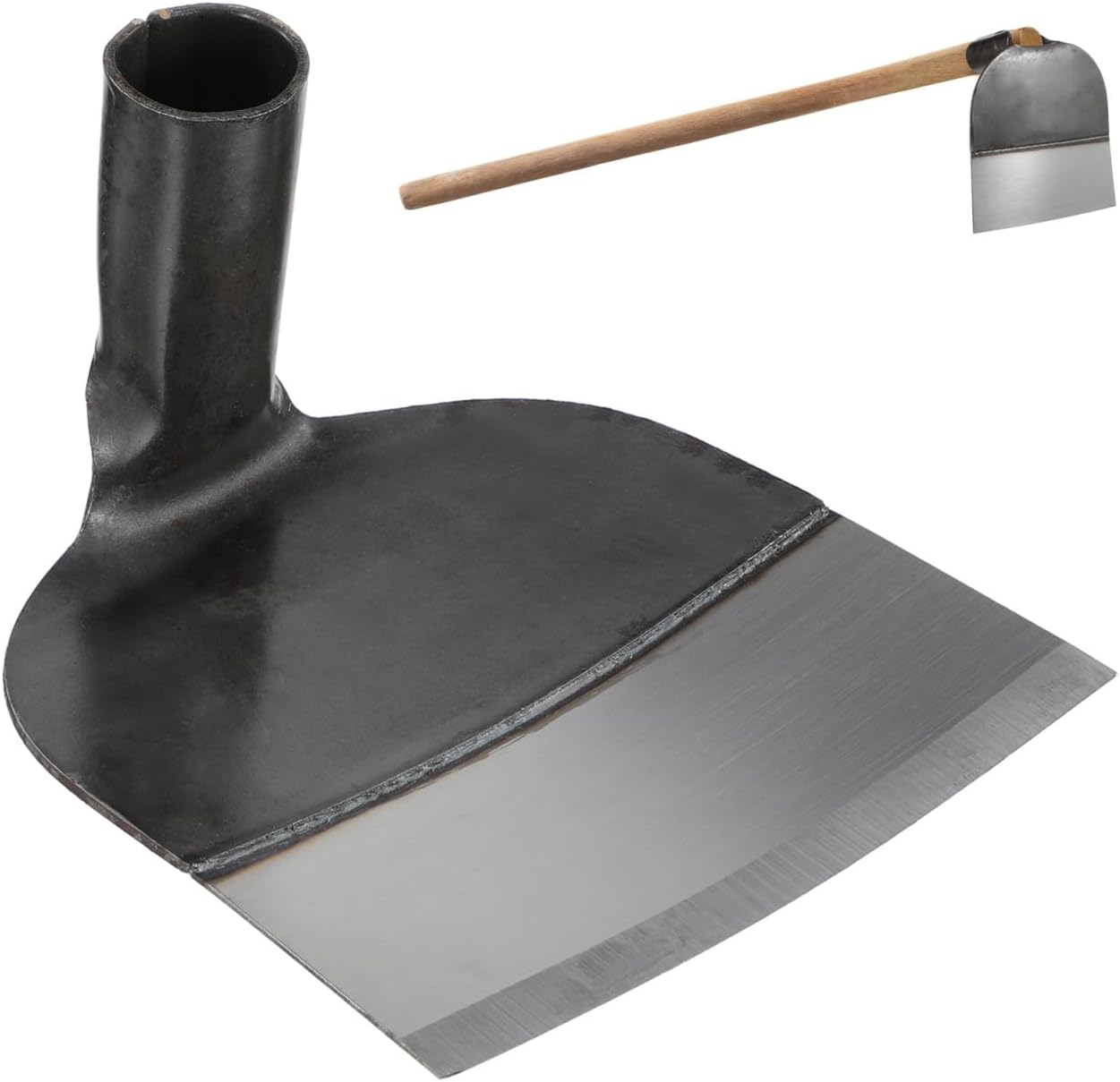 Hollow Hoe Garden Tool 8.38X6.69X4.80 Inch Heavy Duty Hand Tool for Weeding Soil Loosening Cultivating Backyard Gardening and Agriculture