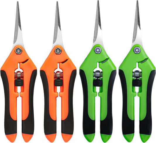 4 Pack Garden Pruning Shears Scissors Clippers Stainless Steel
