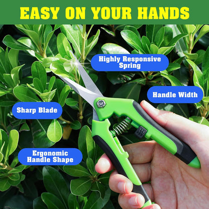 4 Pack Garden Pruning Shears Scissors Clippers Stainless Steel