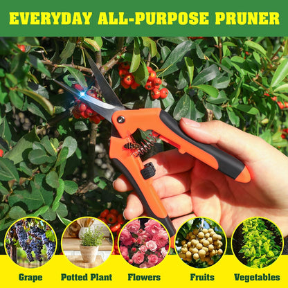 4 Pack Garden Pruning Shears Scissors Clippers Stainless Steel