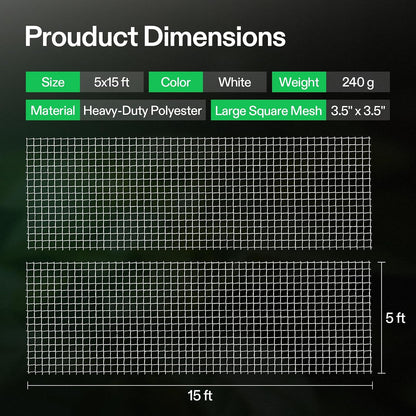 Trellis Netting Heavy-duty Polyester 5'x30' 1 Pack