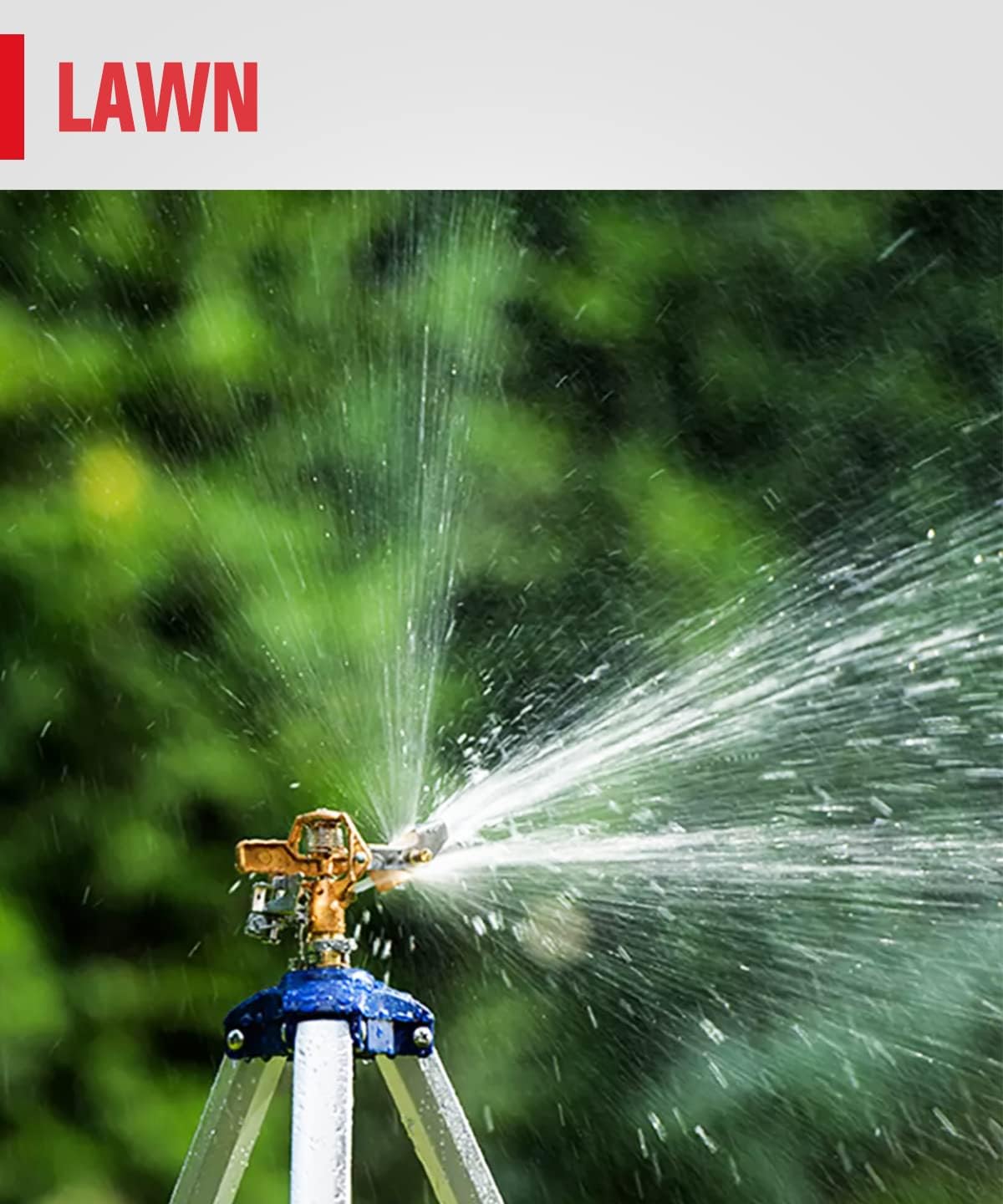 1/2 Inch Brass Impact Sprinkler Head, Heavy Duty Impact Sprinkler Head with Nozzles, Adjustable 20° to 360° Circle Pattern for Garden, Lawns, Yard Irrigation