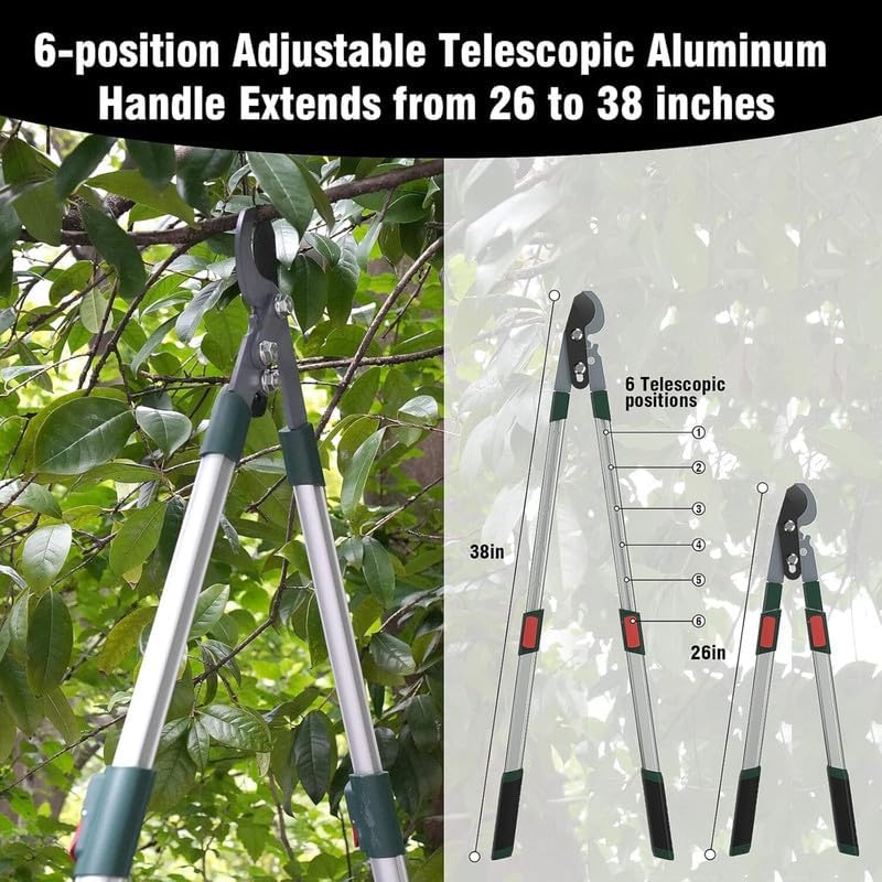 3-Piece Garden Pruning Tool Set, Includes Telescopic Lopper, Hedge Shears & Bypass Pruners for Branches, Hedges & Yard Work