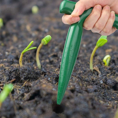 4 Pack Adjustable Hand Hold Sowing Seeds Dispenser, Seedlings Dibber and Widger Hole Puncher Garden Hand Tool Sets