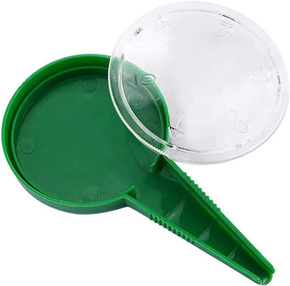 4 Pack Adjustable Hand Hold Sowing Seeds Dispenser, Seedlings Dibber and Widger Hole Puncher Garden Hand Tool Sets
