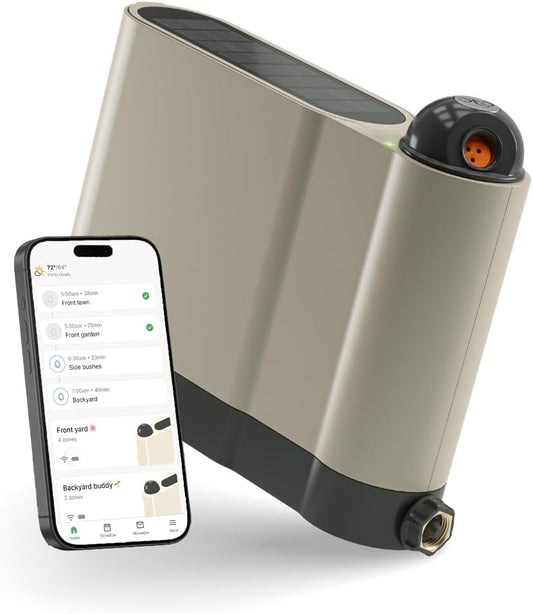 Rain Bird OTO Lawn Smart Sprinkler – App- Controlled Precision Watering, Solar-Powered, Weather Intelligence, Rain Skips, Quick Install, Covers 5,000 sq ft, Water-Saving Irrigation System