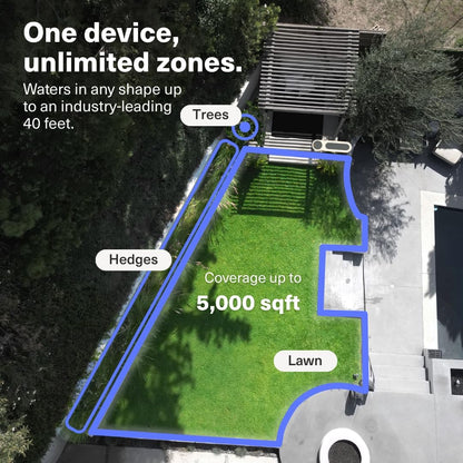 Rain Bird OTO Lawn Smart Sprinkler – App- Controlled Precision Watering, Solar-Powered, Weather Intelligence, Rain Skips, Quick Install, Covers 5,000 sq ft, Water-Saving Irrigation System