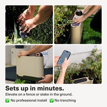 Rain Bird OTO Lawn Smart Sprinkler – App- Controlled Precision Watering, Solar-Powered, Weather Intelligence, Rain Skips, Quick Install, Covers 5,000 sq ft, Water-Saving Irrigation System