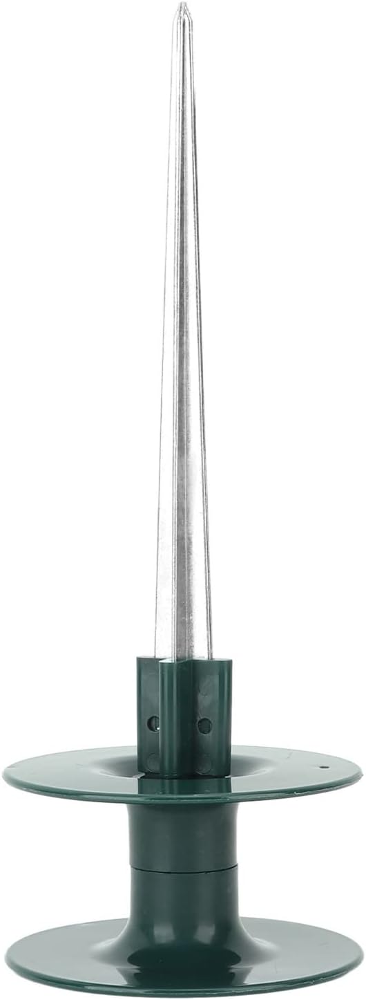 2-Pack Hose Guide Spikes, ABS Zinc Alloy Water Pipe Guide Wheel Durable Garden Hose Holder for Lawn Yard, LaborSaving Rotating Spike Protects Plants, Easy Install