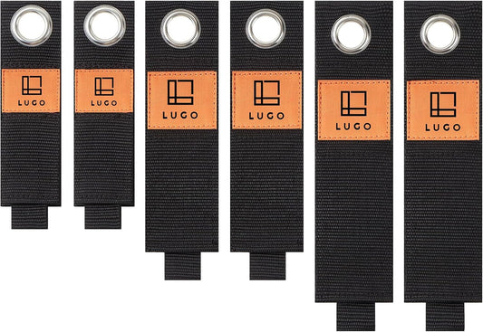 ™ Heavy-Duty Storage Straps Assorted 6-Pack – Holds 50 lbs | Extension Cord Organizer, Hose & Rope Storage, Garage, Workshop & RV Organization | Industrial Strength Hook & Loop with Steel Grommet