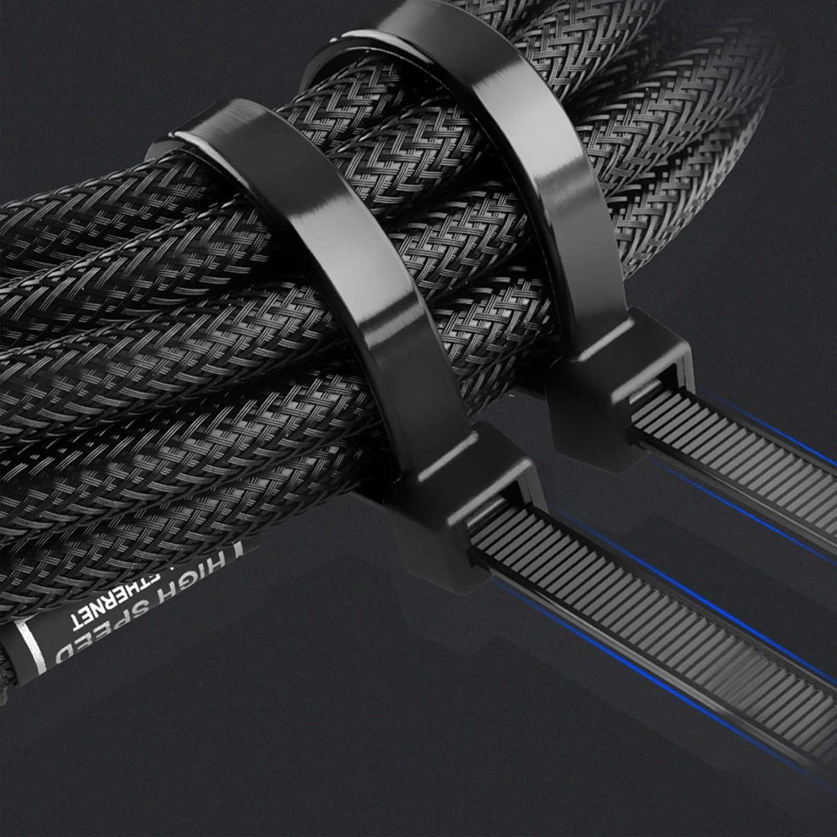 100Pcs 8Inch Heavy Duty Industrial Reusable Cable Wrap Ties
