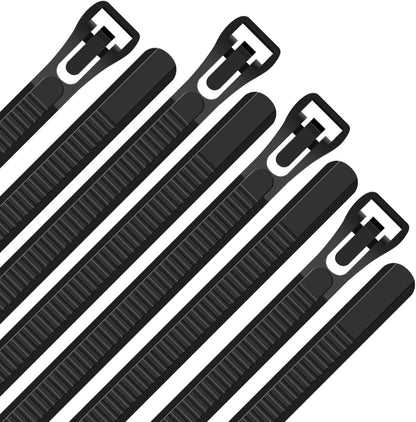 100Pcs 8Inch Heavy Duty Industrial Reusable Cable Wrap Ties
