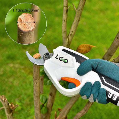 LIGO 7.2V Cordless Pruner for Garden Care with Safety Protection, Max 13mm Cutting Diameter incl. 2.0Ah Built-in Battery&Charger