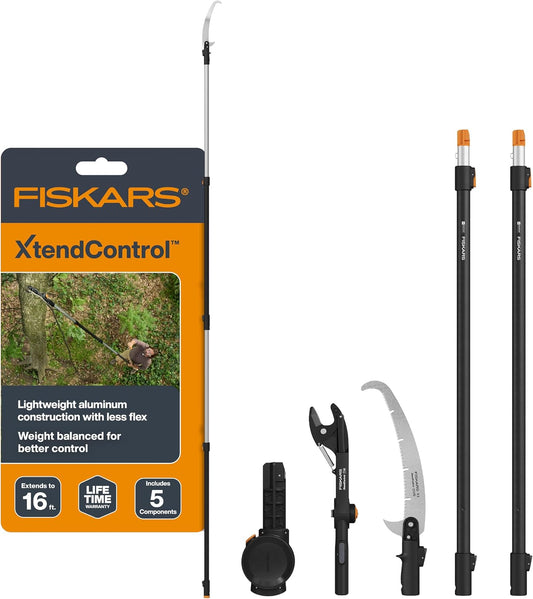 4-16 Ft XtendControl Extendable Pole Saw & Tree Pruner Modular Set
