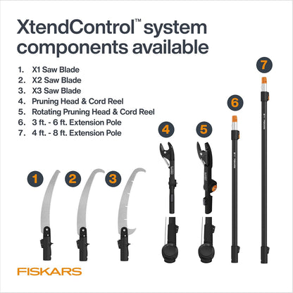 4-16 Ft XtendControl Extendable Pole Saw & Tree Pruner Modular Set