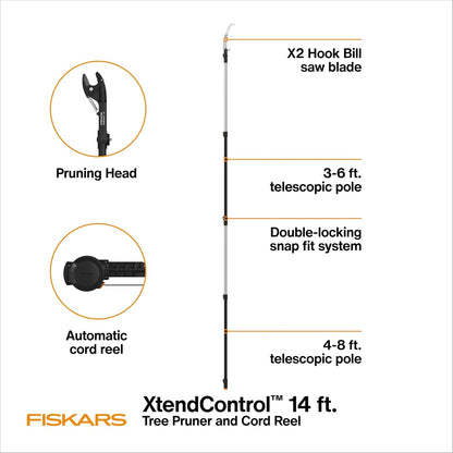 4-16 Ft XtendControl Extendable Pole Saw & Tree Pruner Modular Set