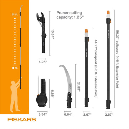 4-16 Ft XtendControl Extendable Pole Saw & Tree Pruner Modular Set