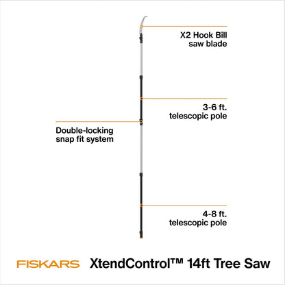 4-16 Ft XtendControl Extendable Pole Saw & Tree Pruner Modular Set