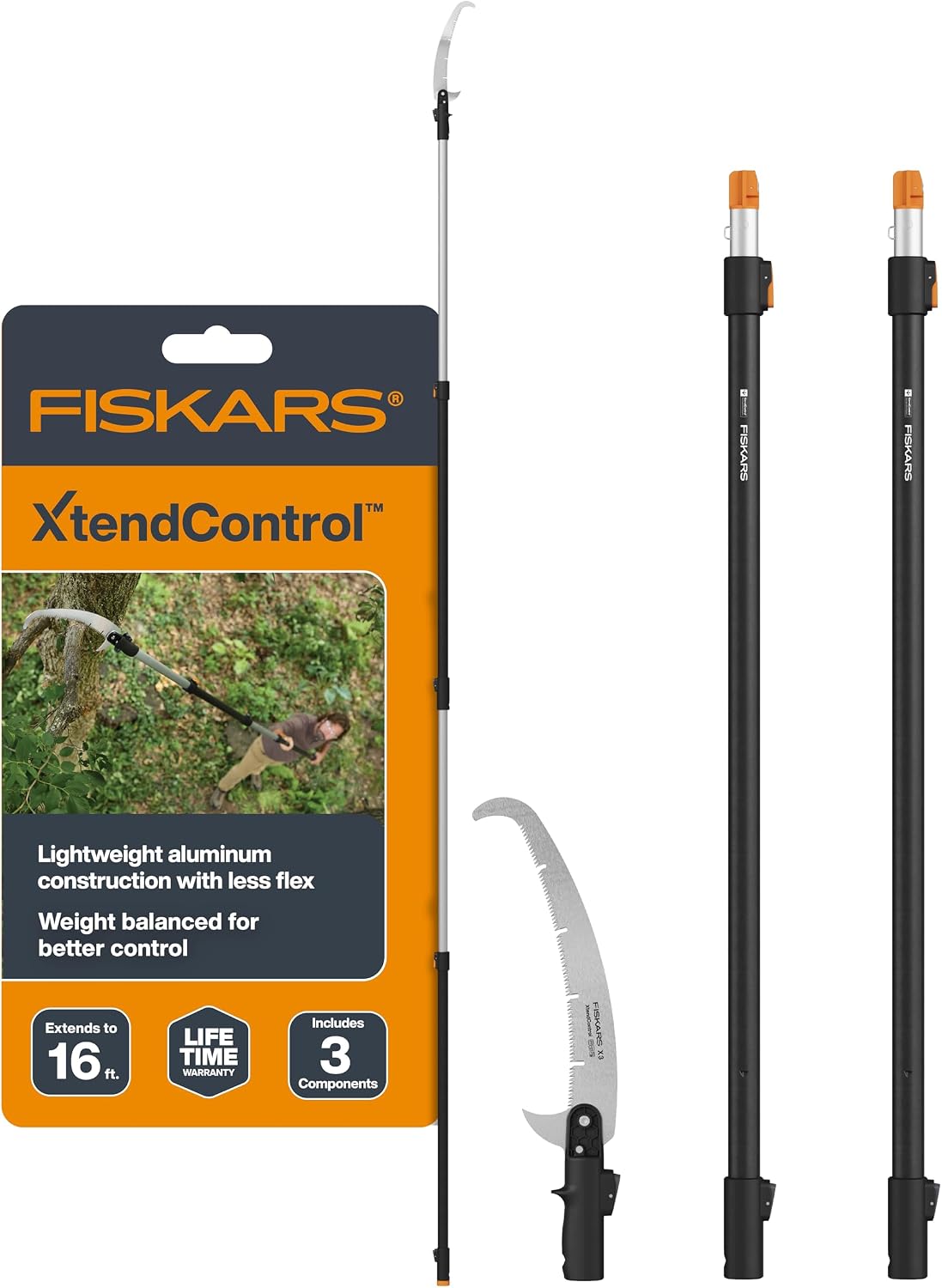 4-16 Ft XtendControl Extendable Pole Saw & Tree Pruner Modular Set