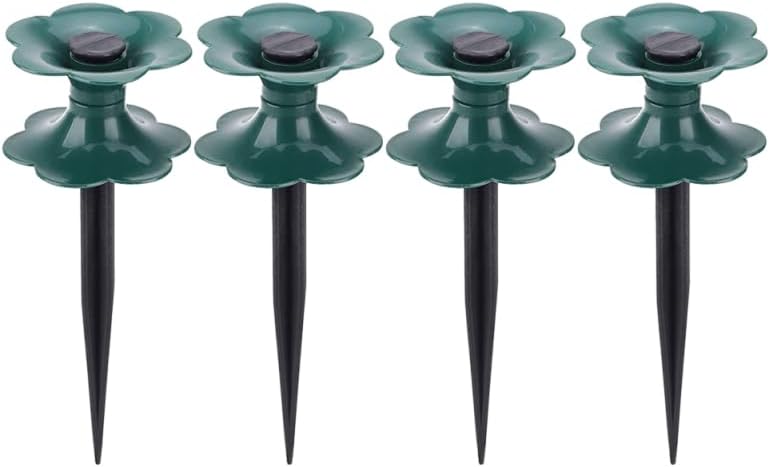 GANAZONO 4Pcs PVC Garden Hose Guide Stakes, Heavy Duty Anti-Scour Ground Spikes, Outdoor Lawn Flower Bed Greenhouse Plant Protection Watering Accessories 9.84X3.54X3.54In