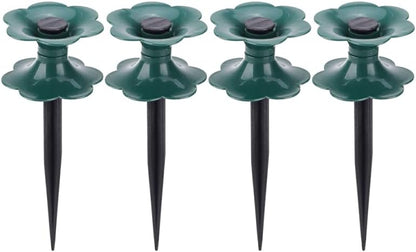 GANAZONO 4Pcs PVC Garden Hose Guide Stakes, Heavy Duty Anti-Scour Ground Spikes, Outdoor Lawn Flower Bed Greenhouse Plant Protection Watering Accessories 9.84X3.54X3.54In