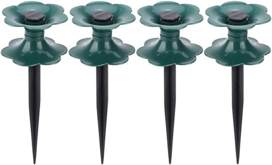 GANAZONO 4Pcs PVC Garden Hose Guide Stakes, Heavy Duty Anti-Scour Ground Spikes, Outdoor Lawn Flower Bed Greenhouse Plant Protection Watering Accessories 9.84X3.54X3.54In