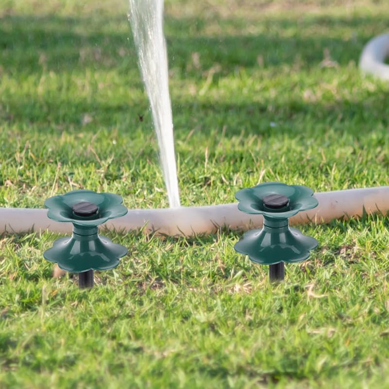 GANAZONO 4Pcs PVC Garden Hose Guide Stakes, Heavy Duty Anti-Scour Ground Spikes, Outdoor Lawn Flower Bed Greenhouse Plant Protection Watering Accessories 9.84X3.54X3.54In