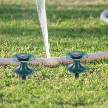 GANAZONO 4Pcs PVC Garden Hose Guide Stakes, Heavy Duty Anti-Scour Ground Spikes, Outdoor Lawn Flower Bed Greenhouse Plant Protection Watering Accessories 9.84X3.54X3.54In